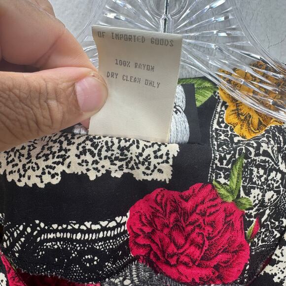 Vintage MORE Jazz Rayon Floral Blouse Top 18W‎ Button Front 80s 90s Bold Print - Picture 3 of 12